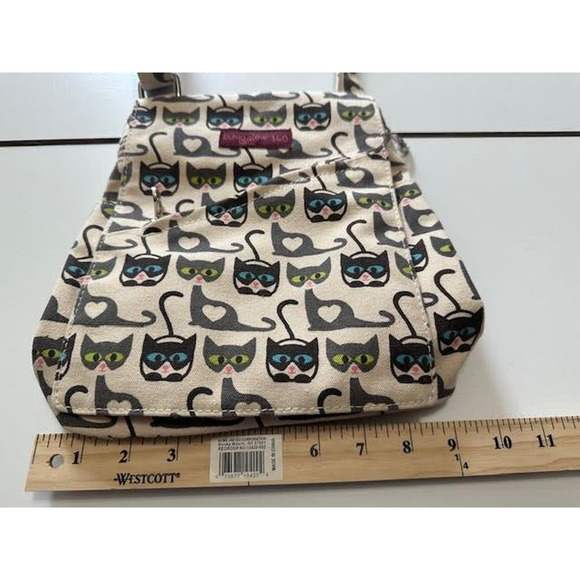Bungalow 360 Cat Pattern Crossbody Bag - Cream and Black - Picture 10 of 15